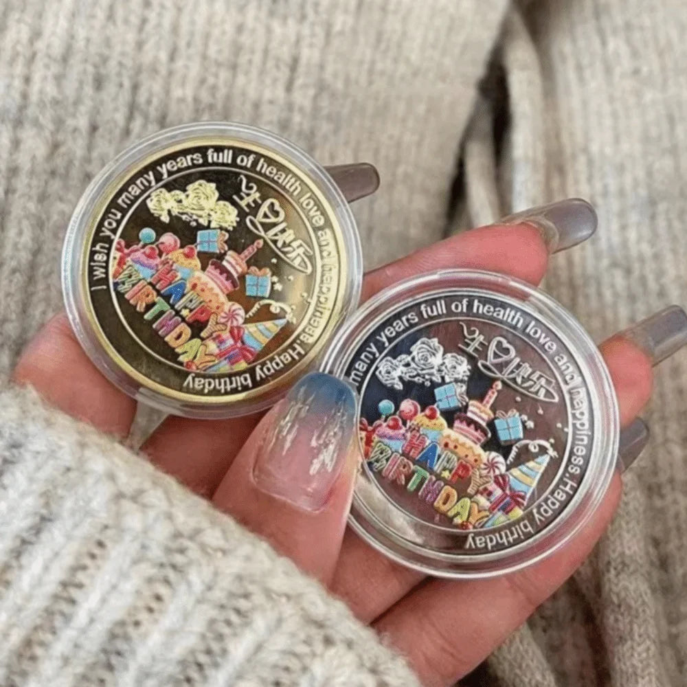 Happy Birthday Commemorative Coin – Color Lucky Souvenir Gift