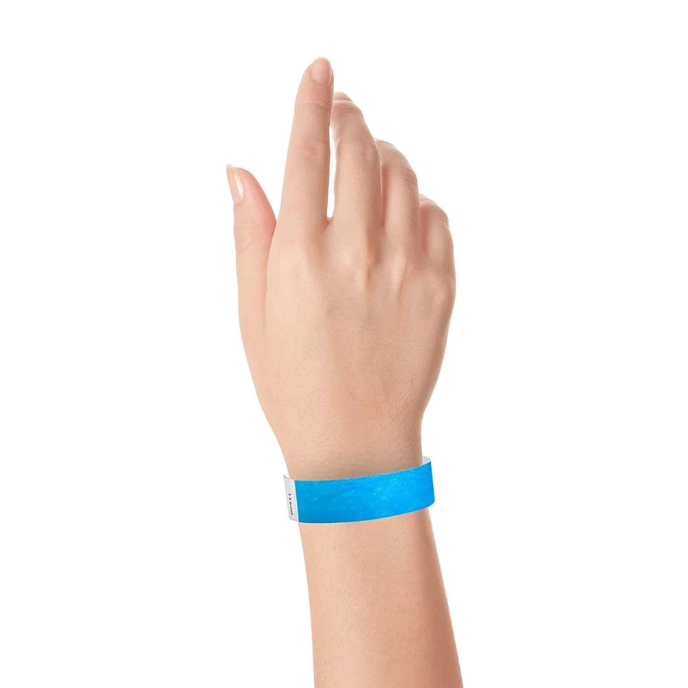 500 Neon Waterproof Paper Event Wristbands – 6 Colors