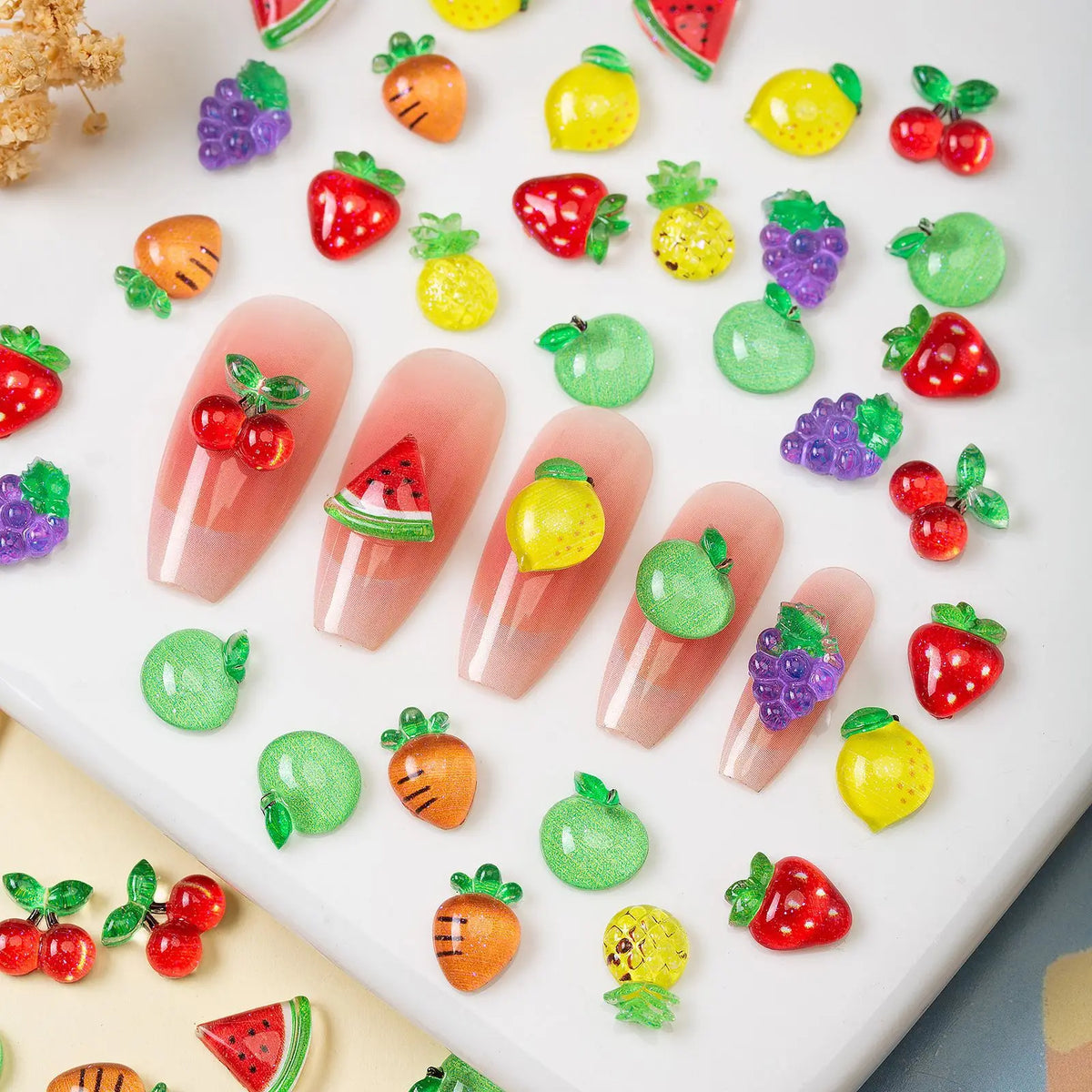 3D Dessert Nail Charms – 20PCS Resin Food Nail Art Decorations