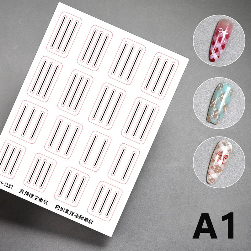 French Manicure Guide Stickers – DIY Nail Art Stencil Sheet