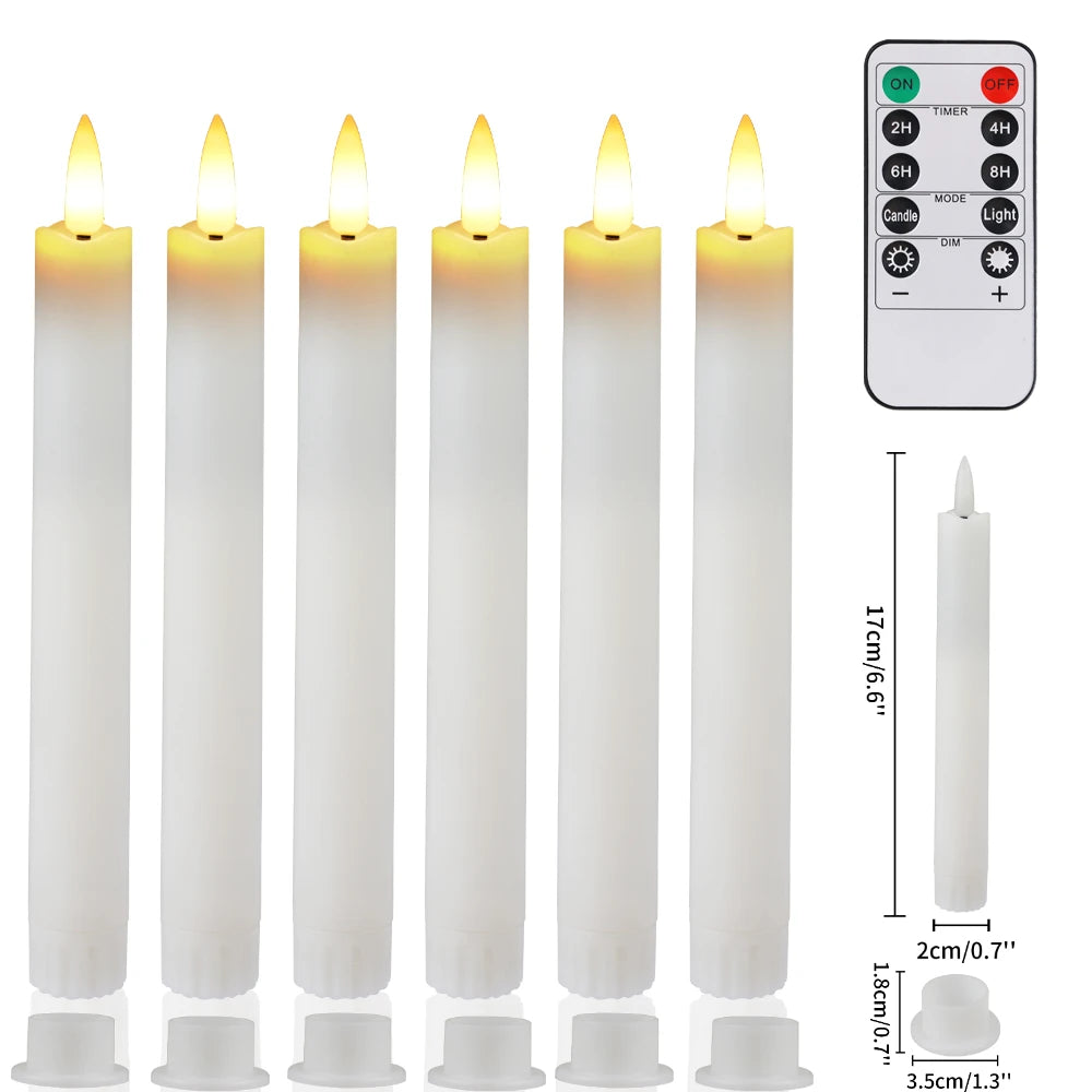 Flameless Taper Candles Battery LED Flickering Set 6/12/24Pcs