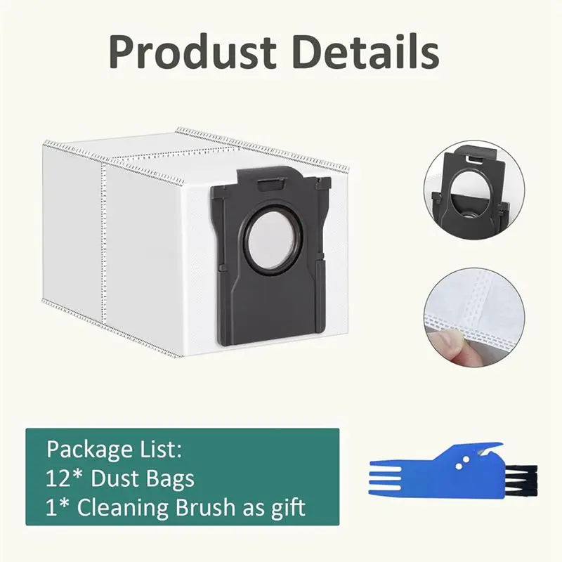 Dreame L10S X30 X40 L40 Ultra Vacuum Dust Bags 12-Pack