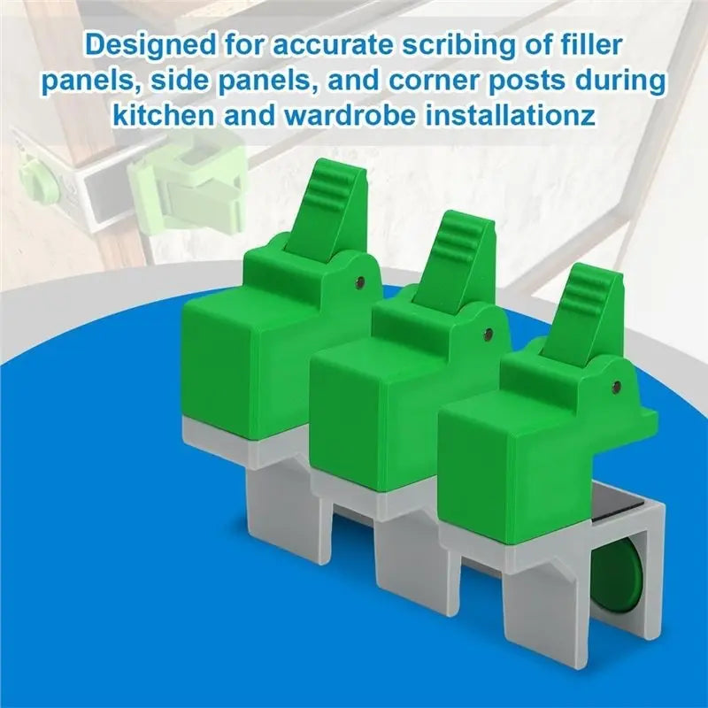 Adjustable Scribing Clamp Jig – Cabinet Panel Scriber Tool 3-Pack