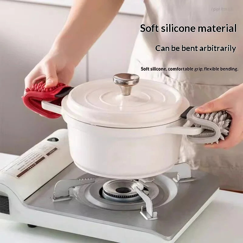 Flexible Silicone Cleaning Brush – Fruit, Veg & Pot Scrubber