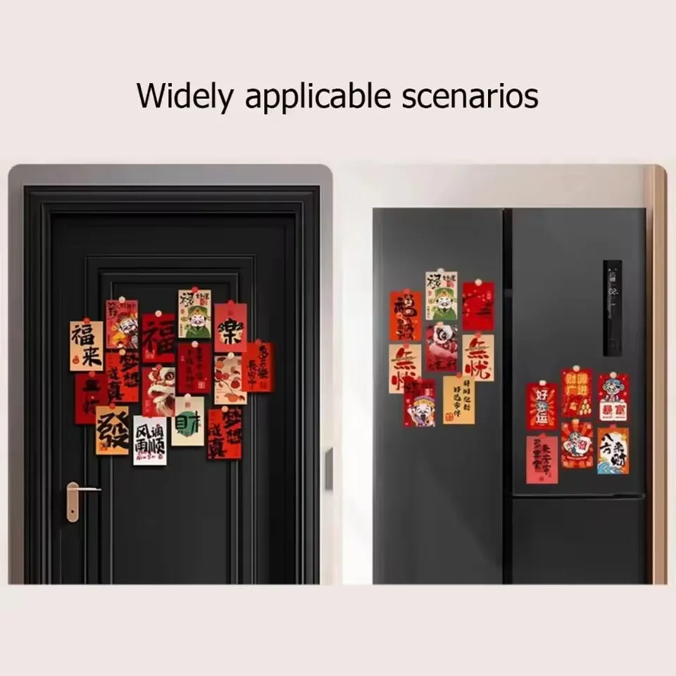15-Pc Chinese Blessing Words Wall Stickers – DIY Decal Set