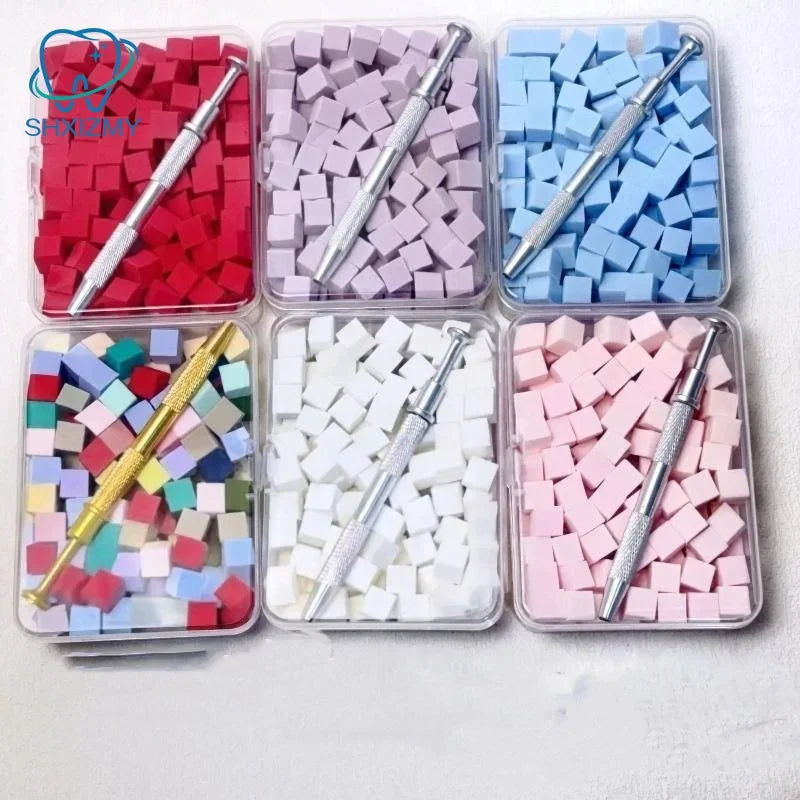 100Pcs Gradient Nail Sponge Brushes for Gel Polish & Glitter Art