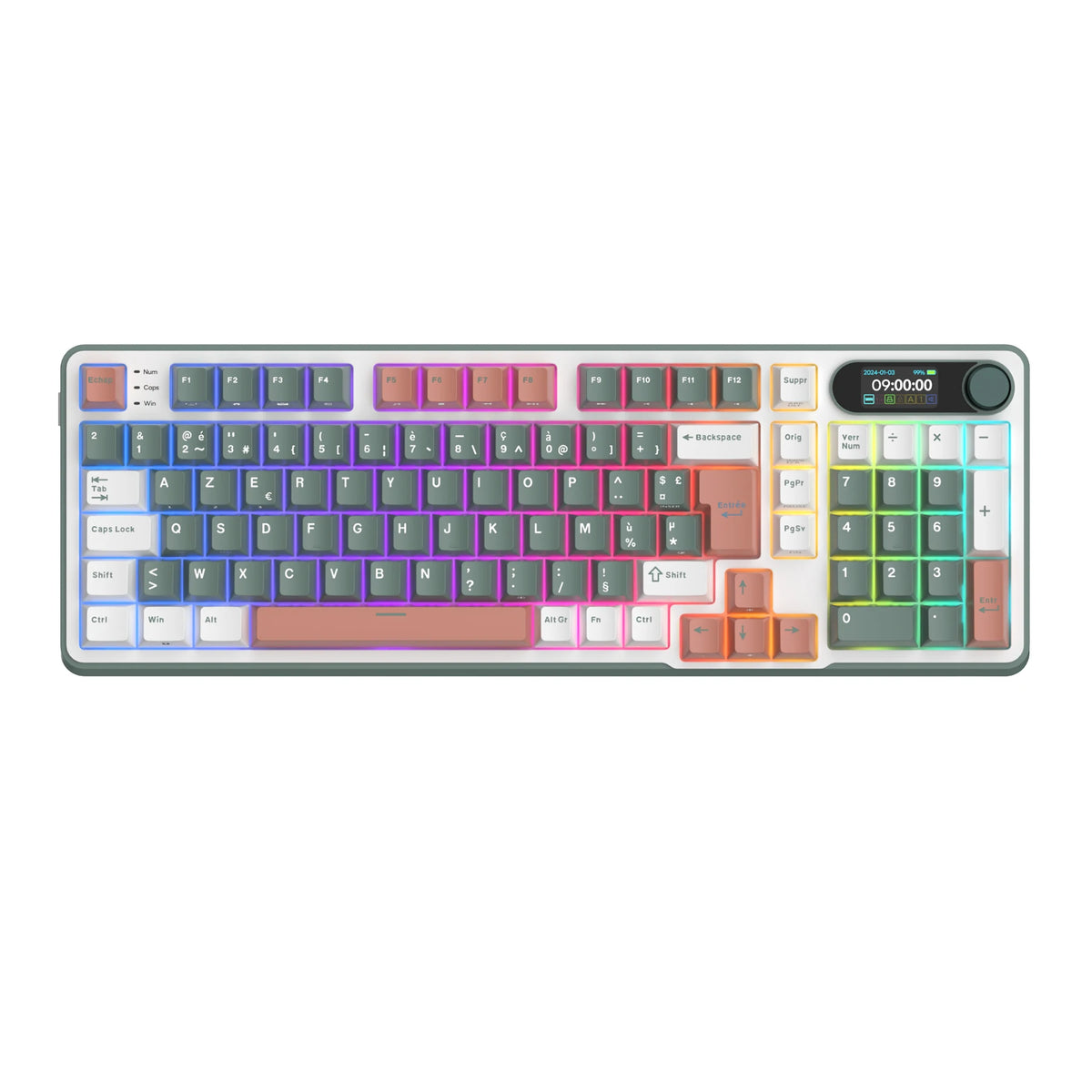 Royal Kludge RKS98 96% French Wireless Mechanical Keyboard RGB