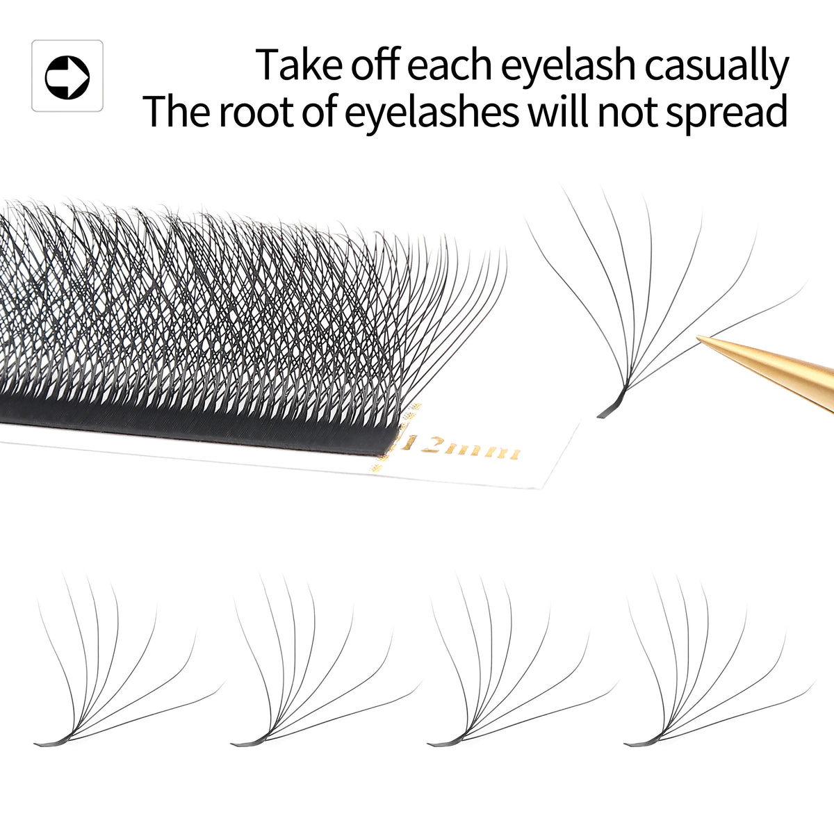 XIUSUZAKI Premade Fan Lash Extensions 2D–8D W Bloom YY