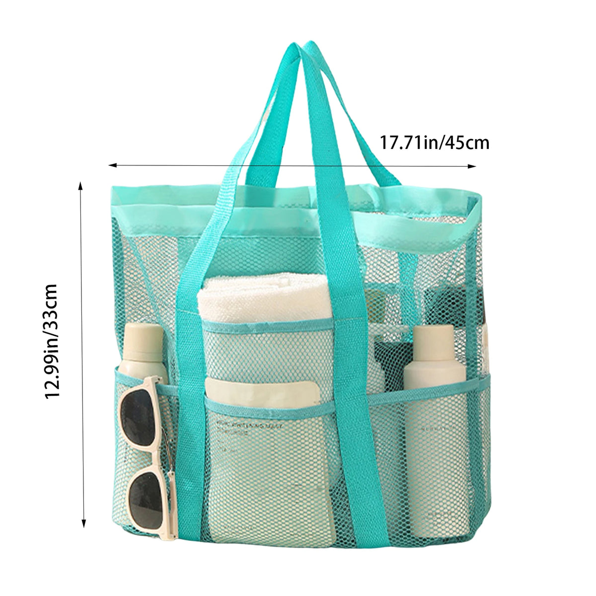 Large Nylon Mesh Beach Bag – Waterproof Sandproof Tote