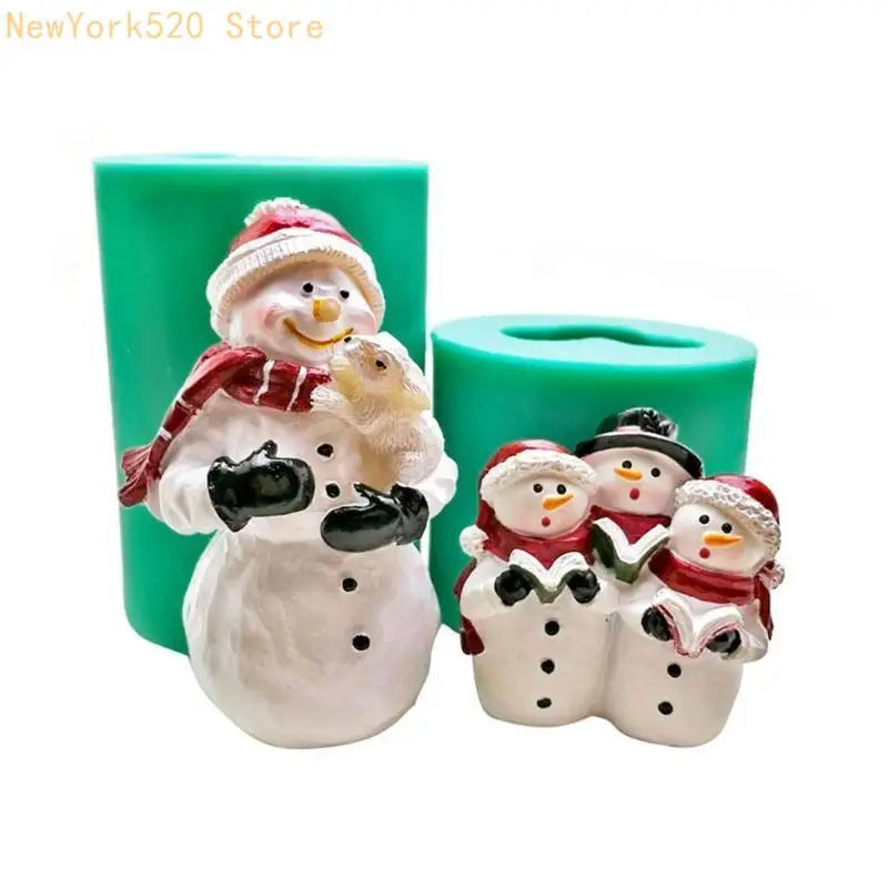3D Snowman Silicone Mold – Christmas Resin, Cake & Candy DIY