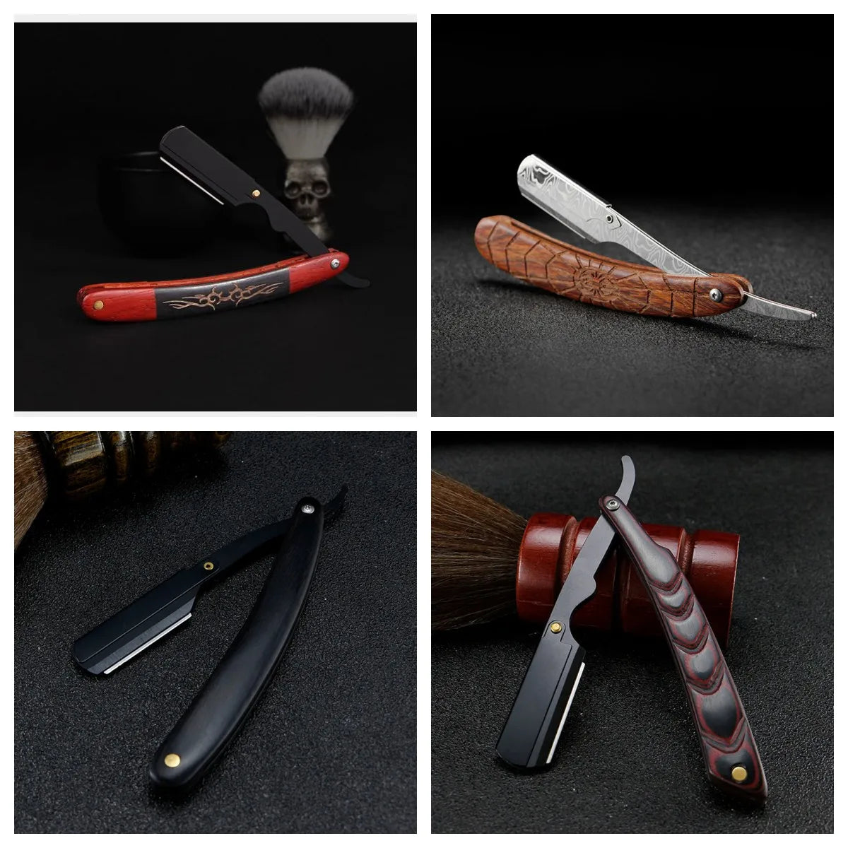 Men's Straight Edge Folding Barber Razor – Stainless Steel