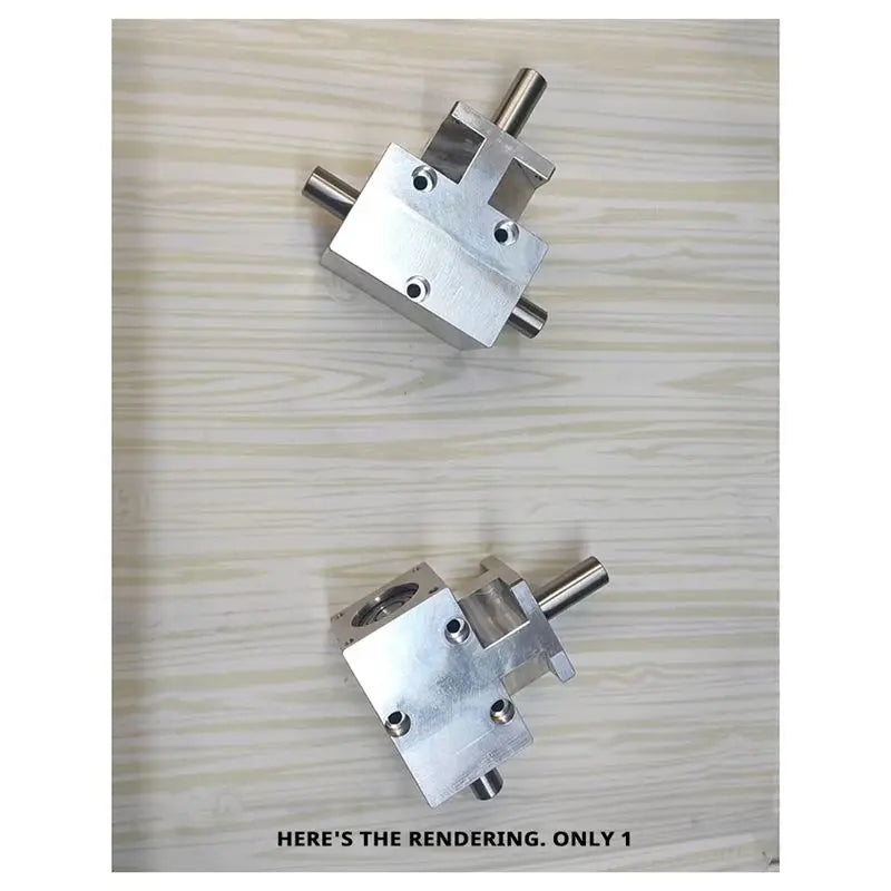 1:1 Small Angle Gearbox Dual Output Spiral Bevel Gear 12MM