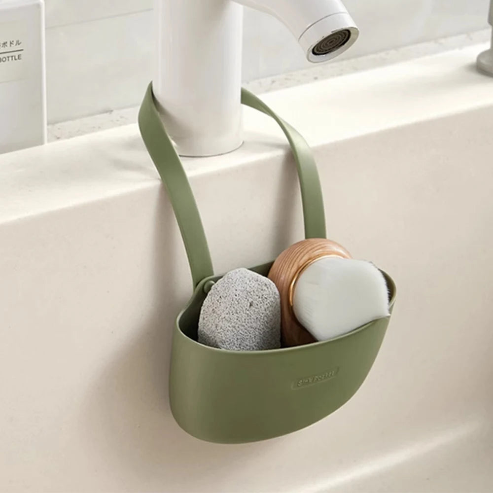 Silicone Sink Sponge Holder Drain Basket & Soap Dish