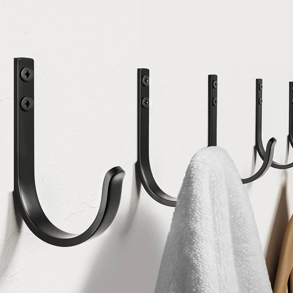 Wall Mount Metal Hooks for Clothes Towel Coat – 1-10 Pack