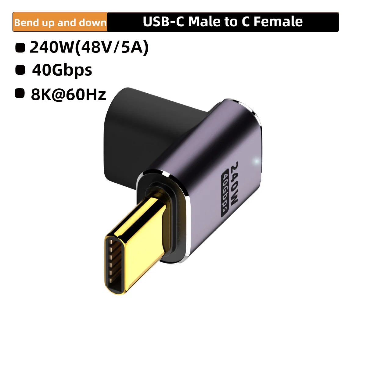 USB4 40Gbps USB-C Adapter – 240W Fast Charging & 8K60Hz