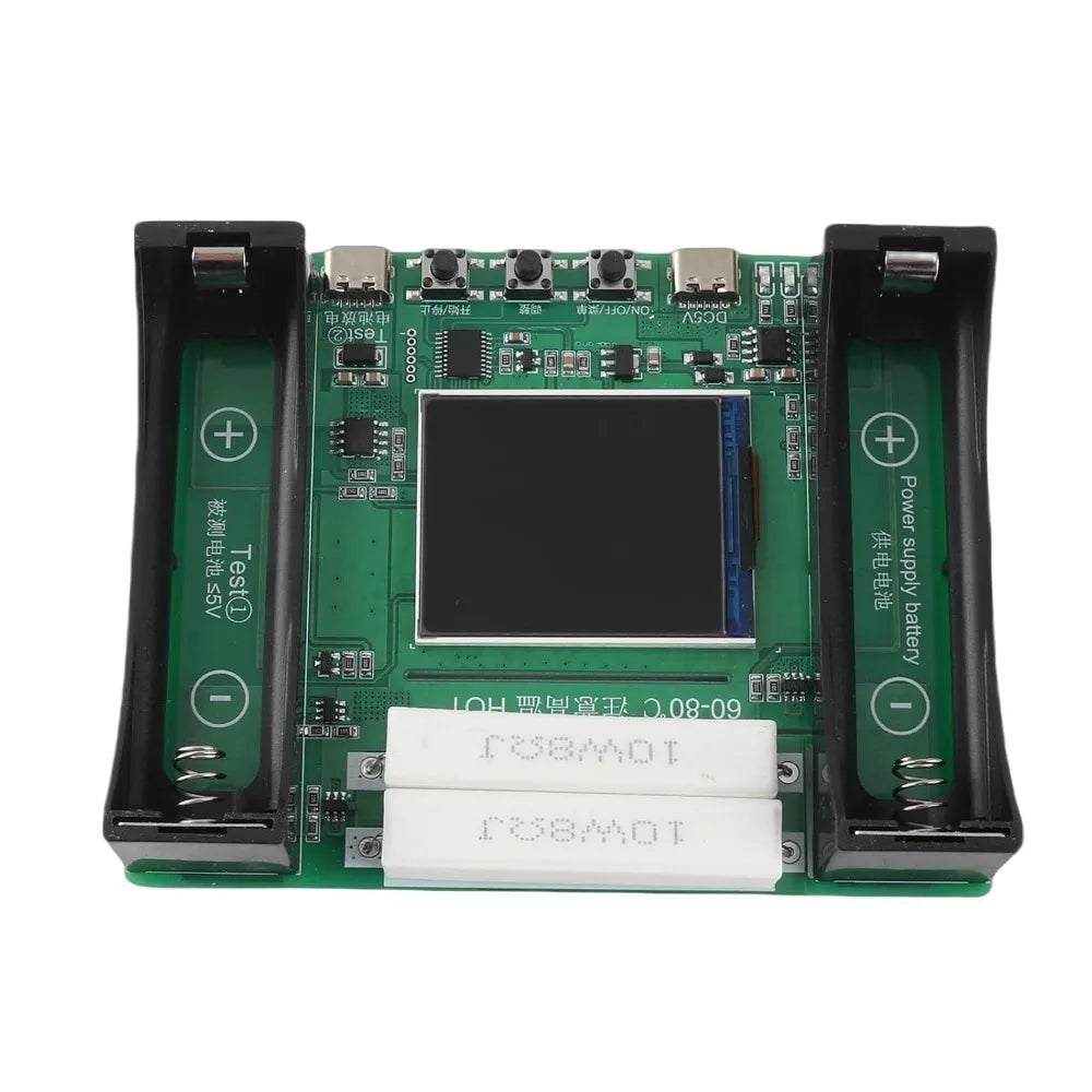18650 Battery Capacity Tester – mAh/mWh LCD, Type-C DC 5V