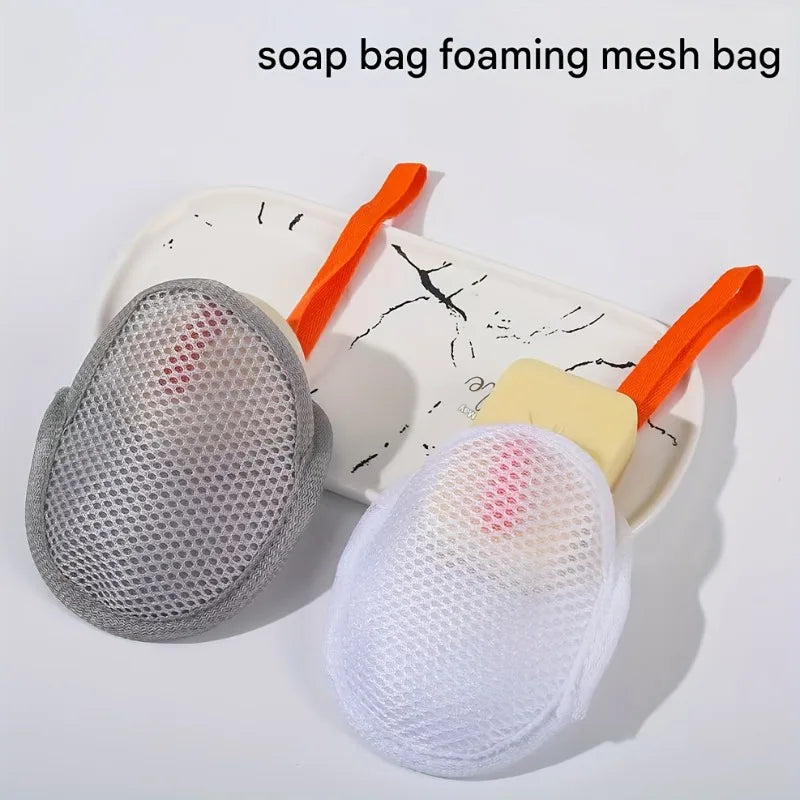 Soft Drawstring Soap Net Bag for Shower, Bath & Travel