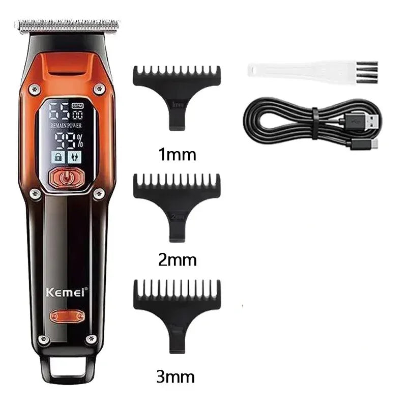 Kemei Rechargeable Hair Clipper & Beard Trimmer for Men