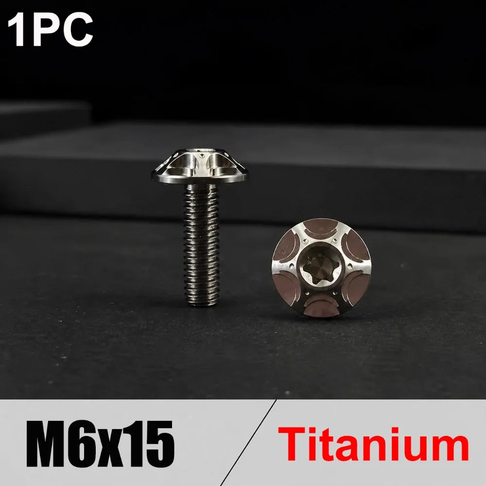 Titanium Alloy M5/M6 Hex-Lobe Decorative Bolts | Multi-Color