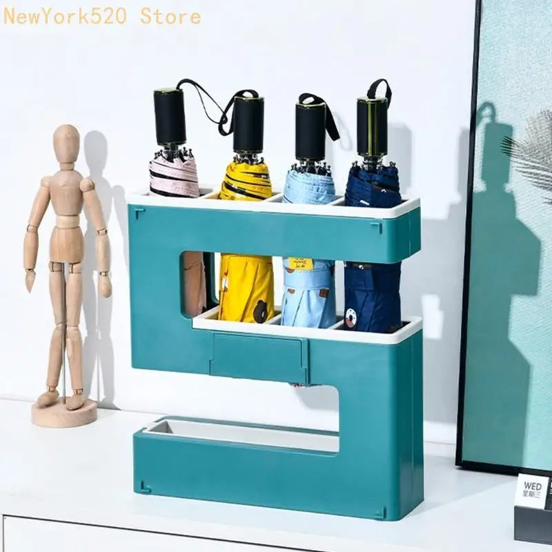 Wall Mounted Umbrella Rack – 5-Hook Storage Holder Shelf