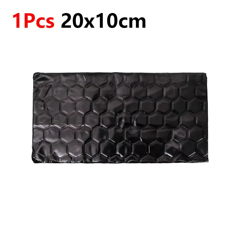Butyl Rubber Car Sound Deadener Mat 20x10cm Aluminum Foil