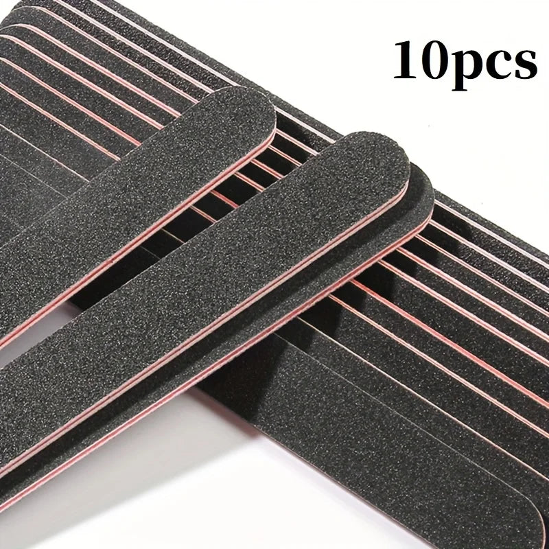 Professional Double-Sided Nail File Set 100/180 Grit – 5/10/20 Pcs