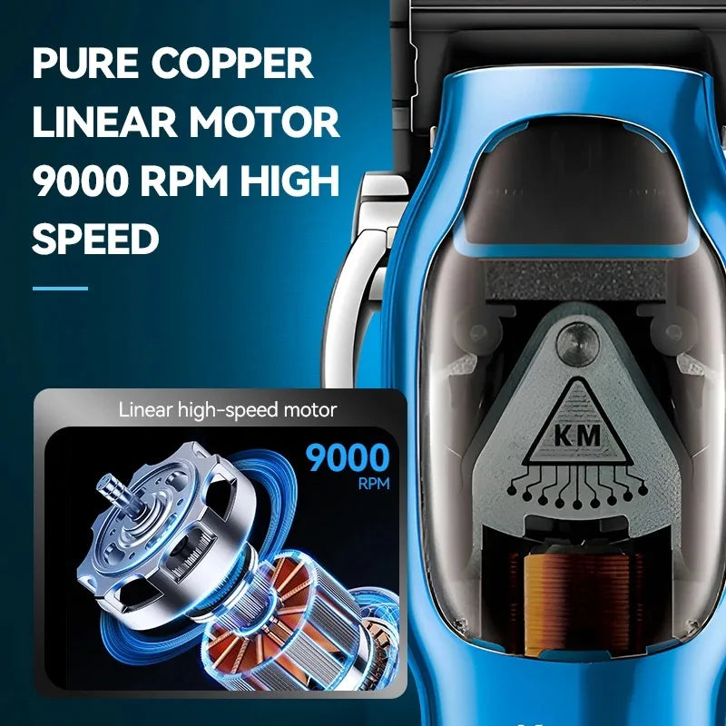 Kemei KM-1763 Professional Rechargeable Hair Clipper 9000RPM