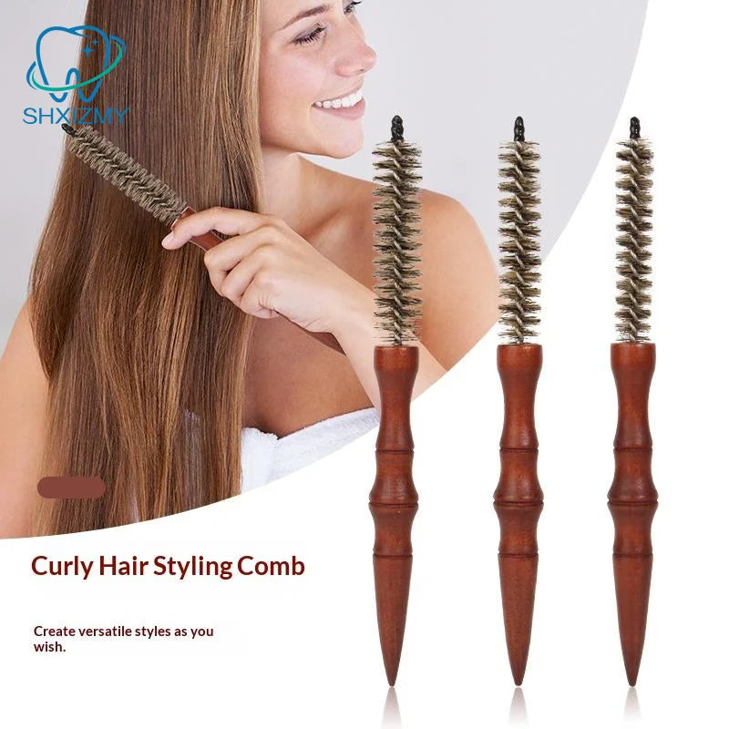 Boar Bristle Teasing Brush – Schima Wood Handle Styling Tool