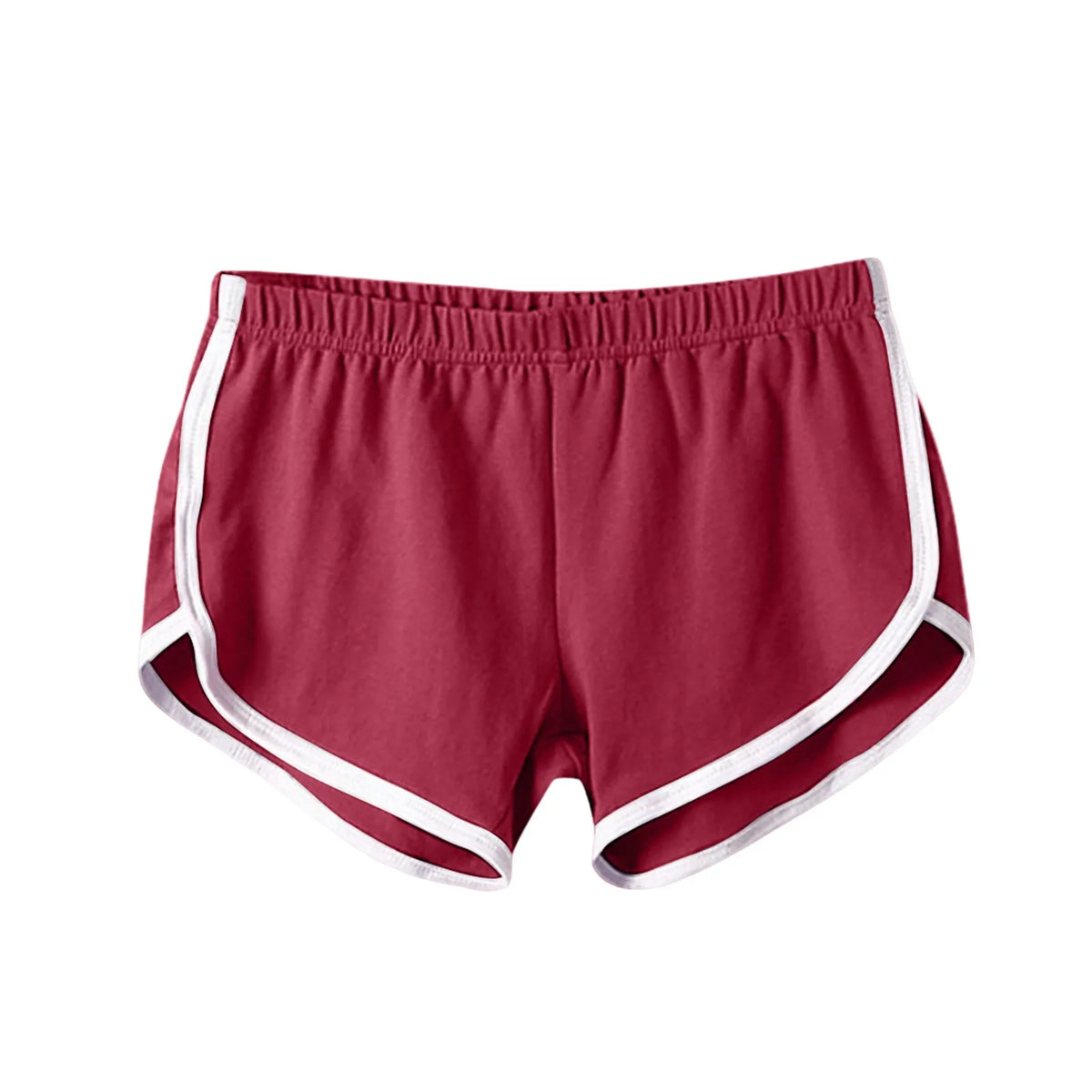 Women's Candy Color Sports Shorts – Elastic Waist Summer Casual