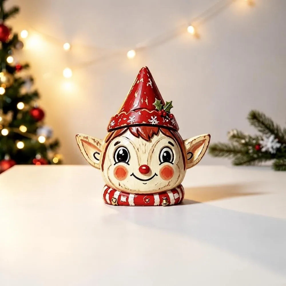 Wooden Christmas Tabletop Figure – Santa & Snowman Decor