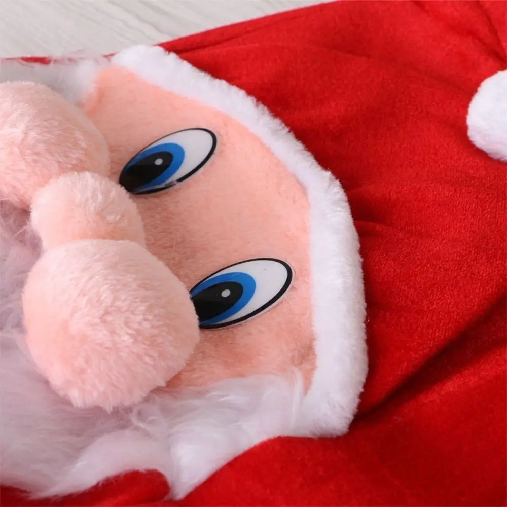 Large Santa Claus Velvet Drawstring Gift Bag | Christmas Party