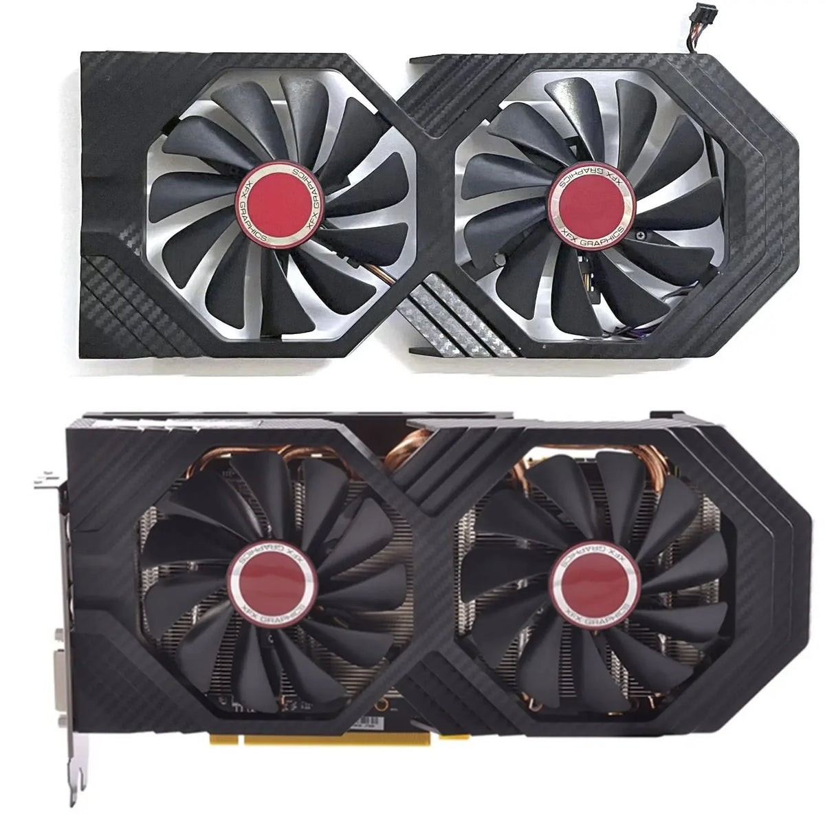 XFX RX 580 590 GTS Black Edition Replacement Dual Fan Panel