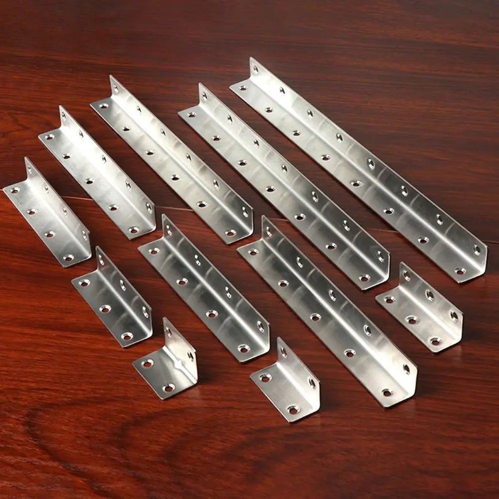 Stainless Steel 90° L-Shape Corner Brackets – Furniture Hardware