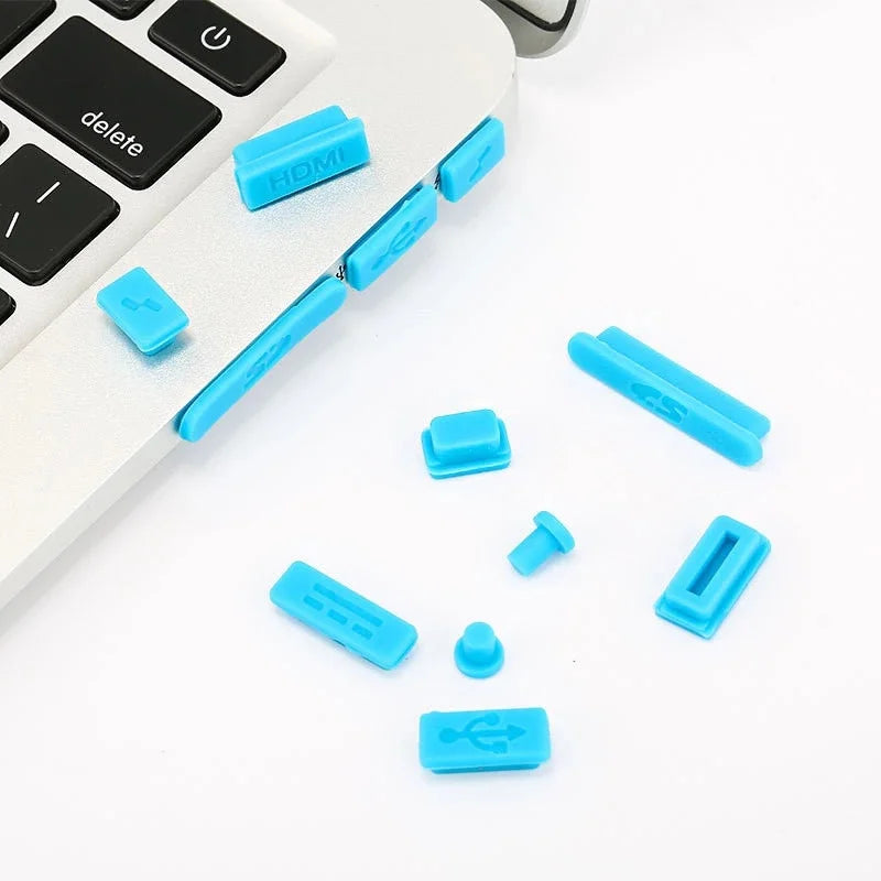 16-Pc Silicone Laptop Port Dust Plug Cover Set – Universal USB