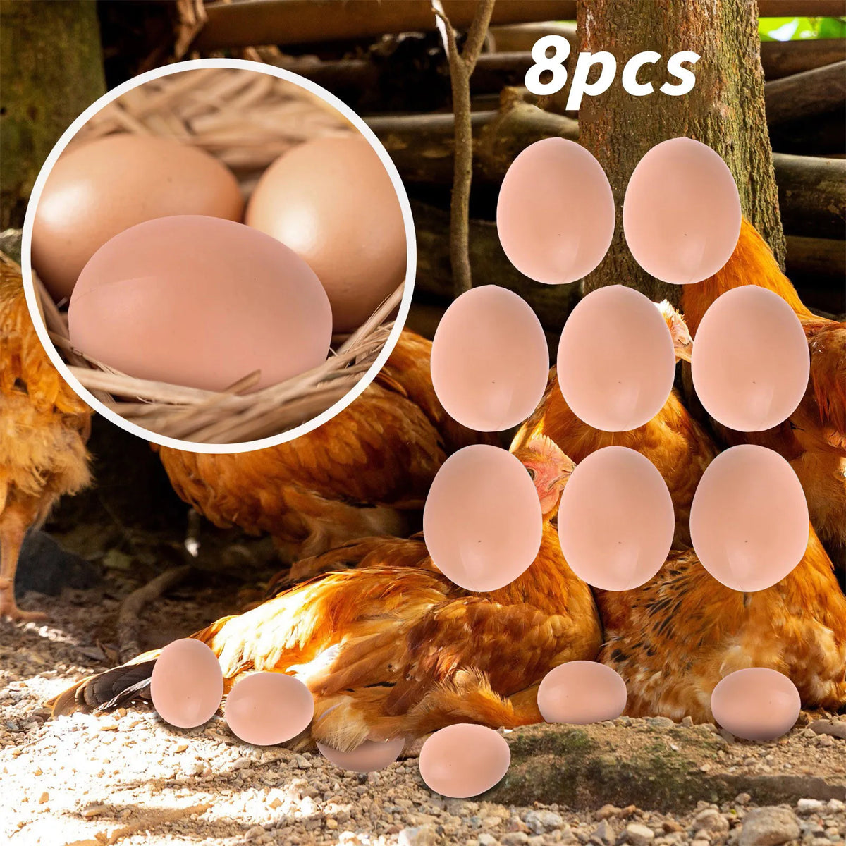 Plastic Fake Eggs DIY Easter Painting & Hen Breeding 5-50 Pcs