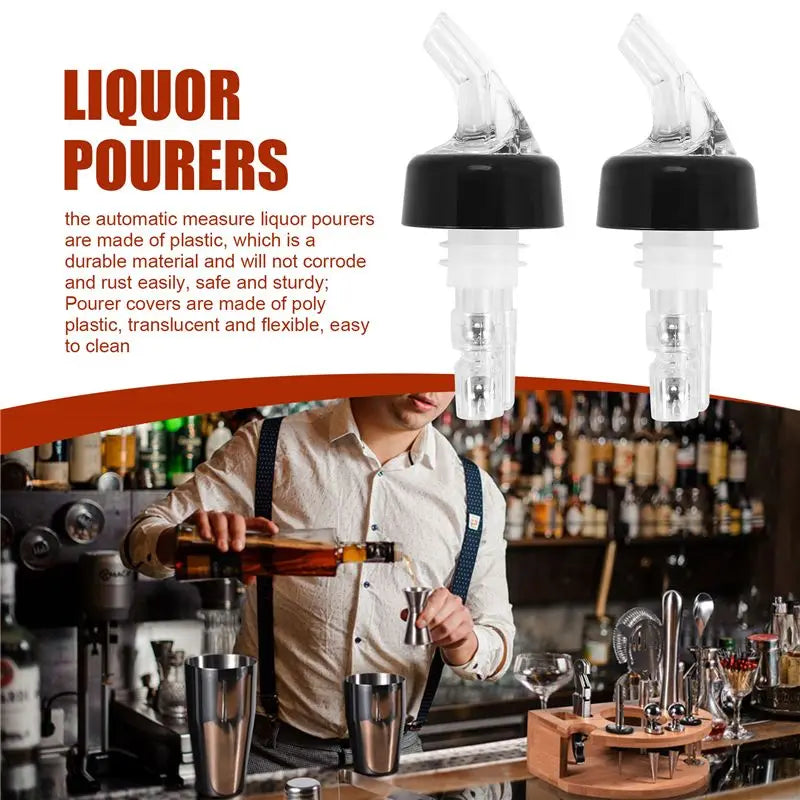 8-Pack Automatic Measured Liquor Bottle Pourers 1 oz / 30ml