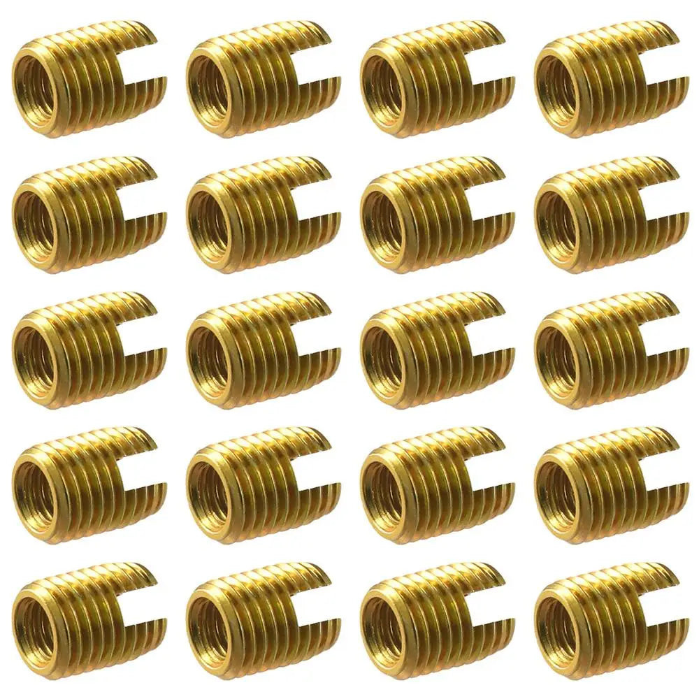 20Pcs 302 Carbon Steel Self-Tapping Thread Inserts M2–M12