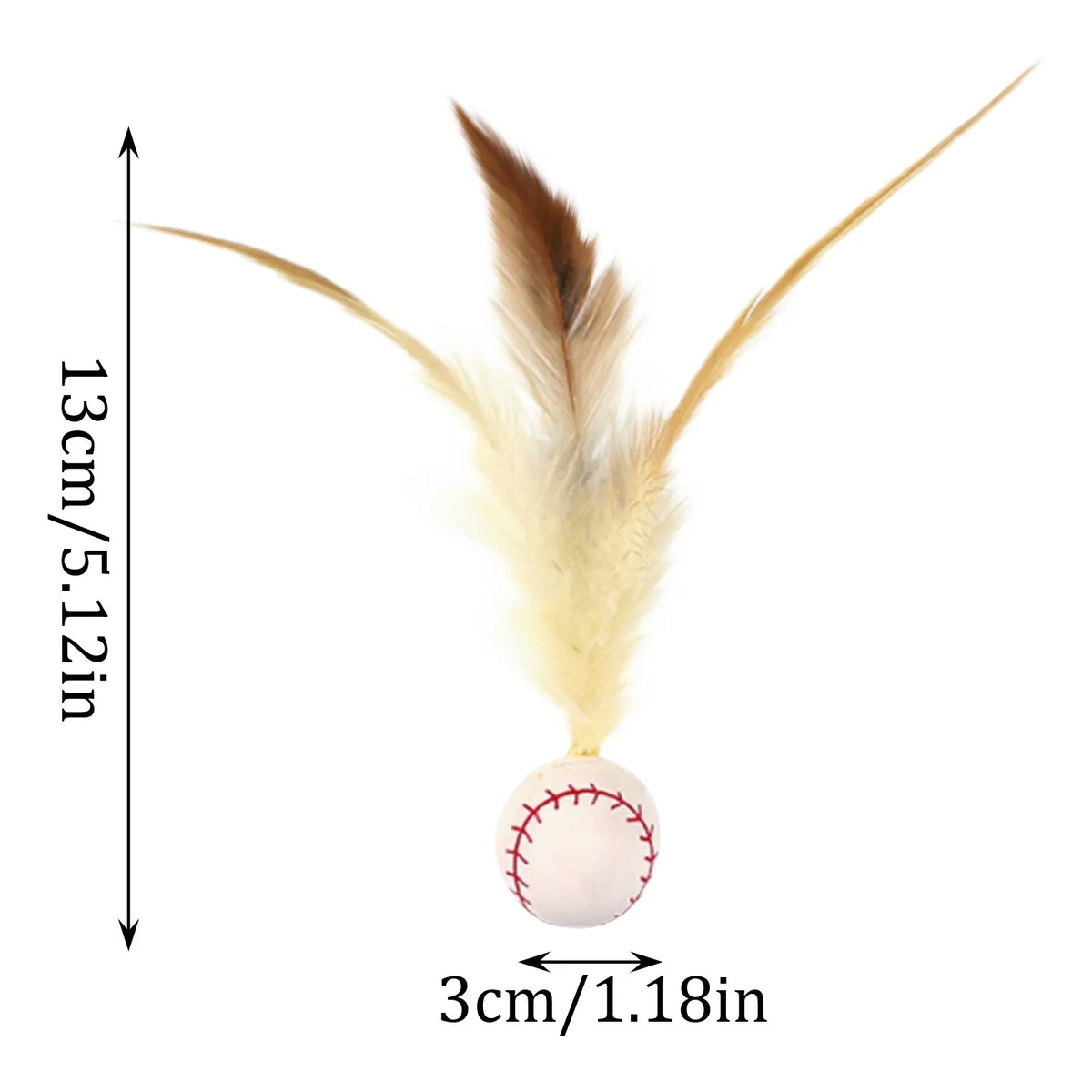 Interactive Cat Feather Ball Toys with Catnip – 3-Pack