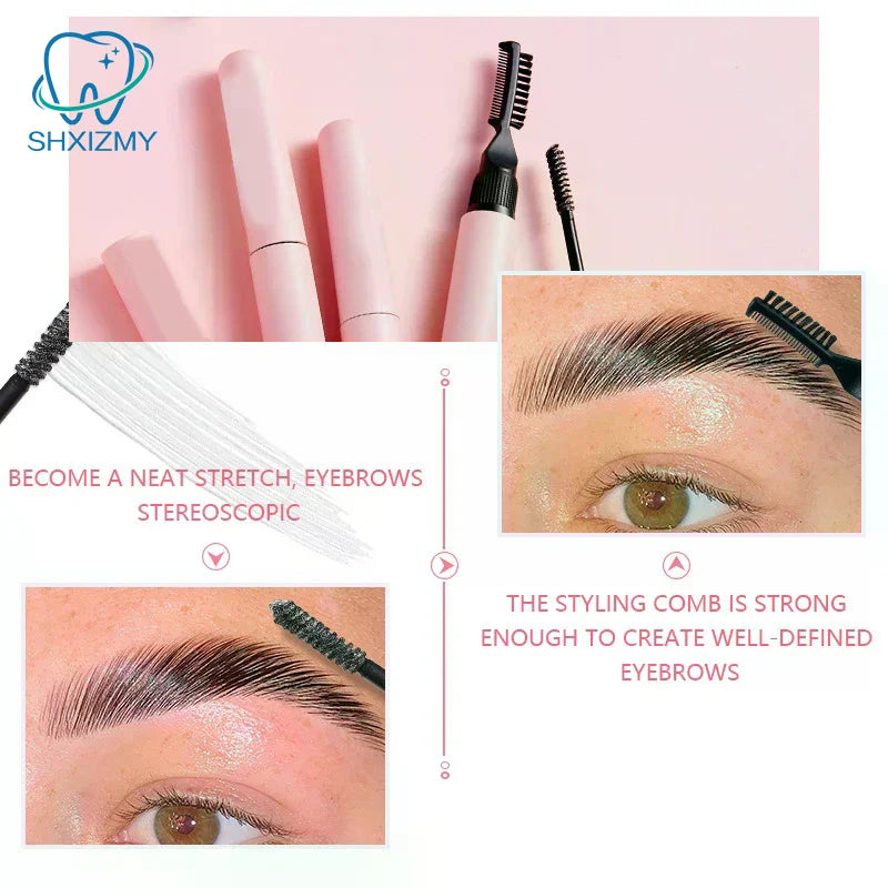 10ml Dual Brush Refillable Eyebrow Gel & Mascara Empty Tube