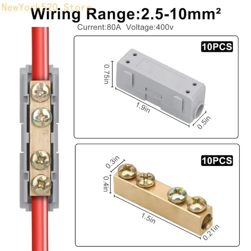10-Pack 80A Quick Wire Connector Nuts – Electrical Splice Terminals