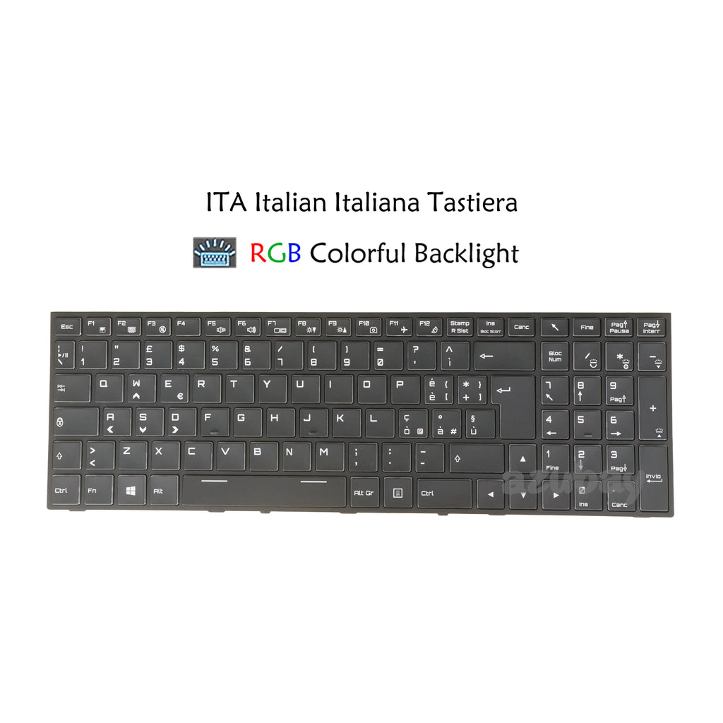 RGB Backlit Keyboard for Clevo Sager NP8151–NP8171 | AZUBAY