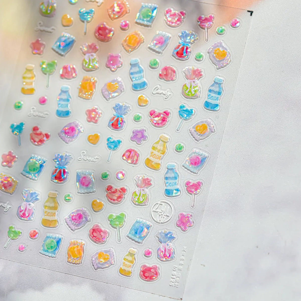 Summer Jelly Nail Stickers – Fruit, Bow & Flower Decals