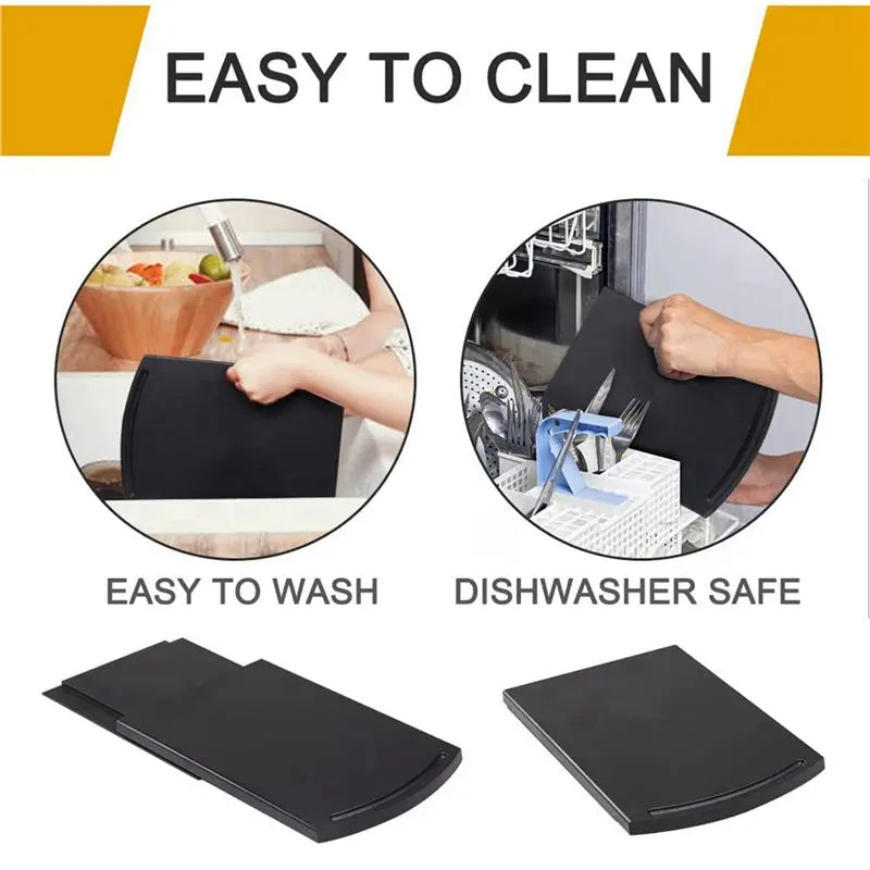 Kitchen Caddy Sliding Tray with Wheels – 2-Pack Black