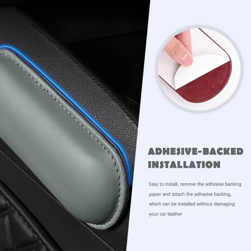 2PCS Car Door Armrest Pads – Leather & Memory Foam Universal Fit