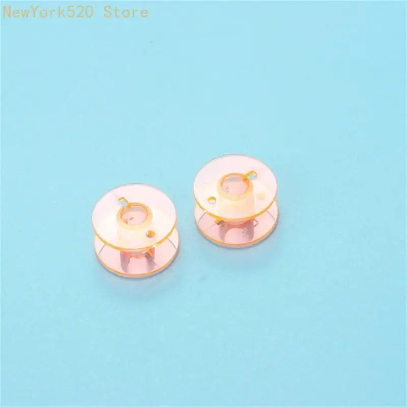 50-Pack Translucent Plastic Bobbins for Sewing & Embroidery
