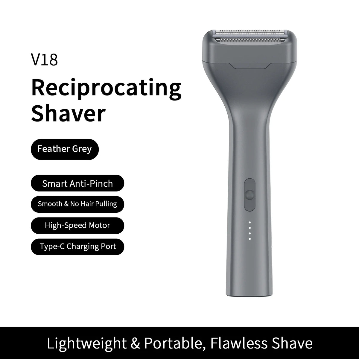 XMSJ Men's Rechargeable Reciprocating Electric Shaver Razor