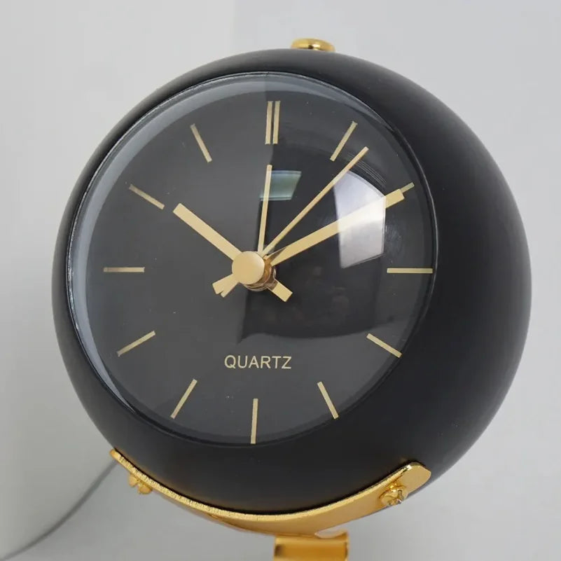 Nordic Silent Desk Alarm Clock – Luminous Pointer & Backlight