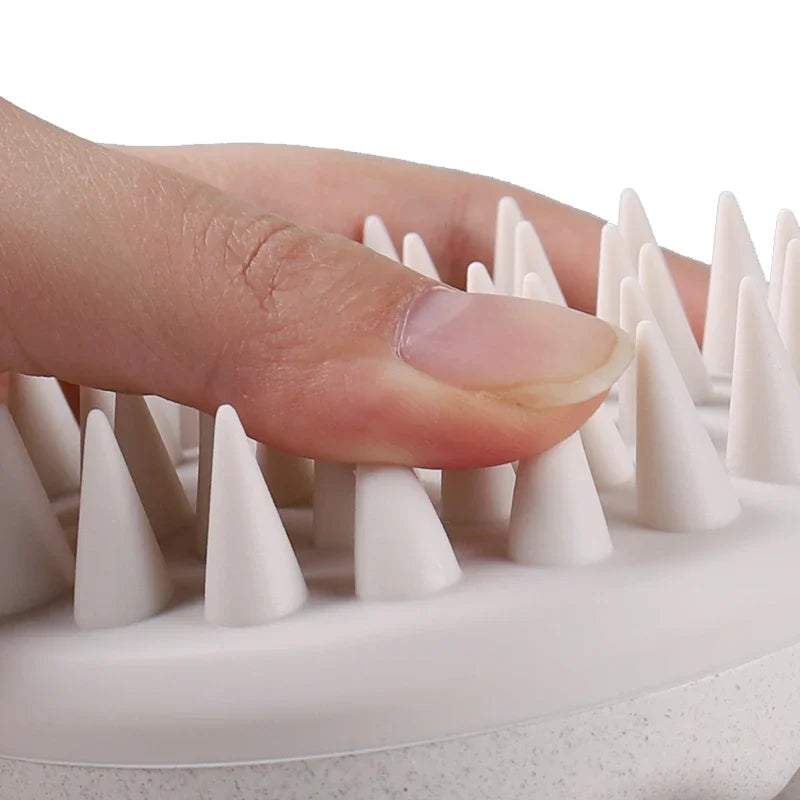 Silicone Scalp Massage Shampoo Brush | Eco Wheat Straw