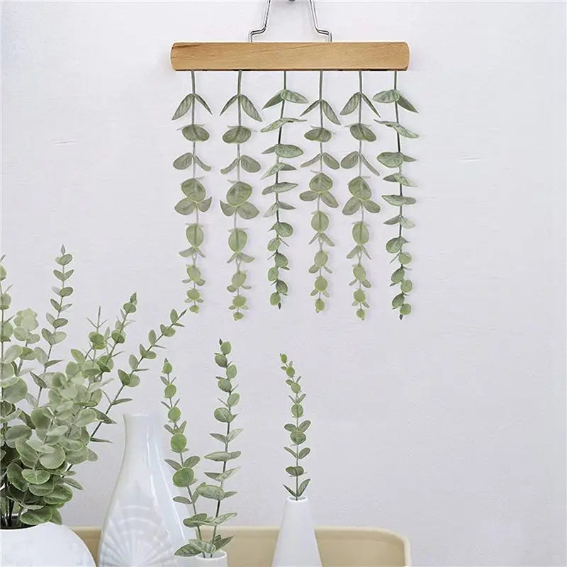 54-Pack Artificial Eucalyptus Stems – Gray Green Leaf Branches