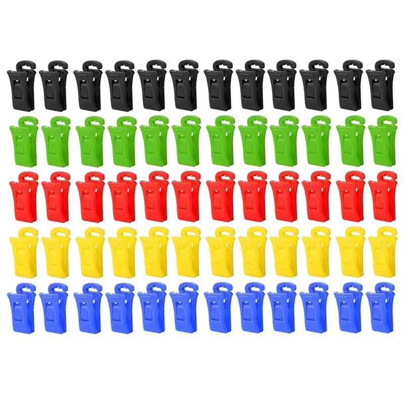 300-Pack Sock Clips with Hooks for Washer & Dryer